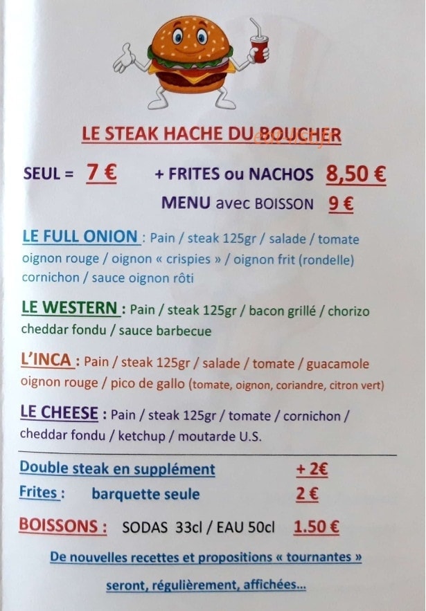 La Fringale — carte page 3