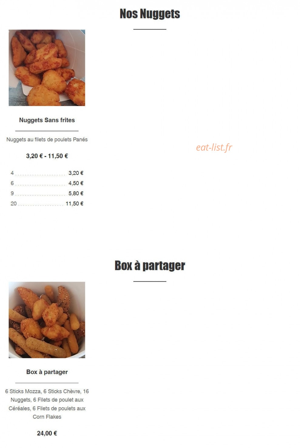 La Fringale — carte page 8