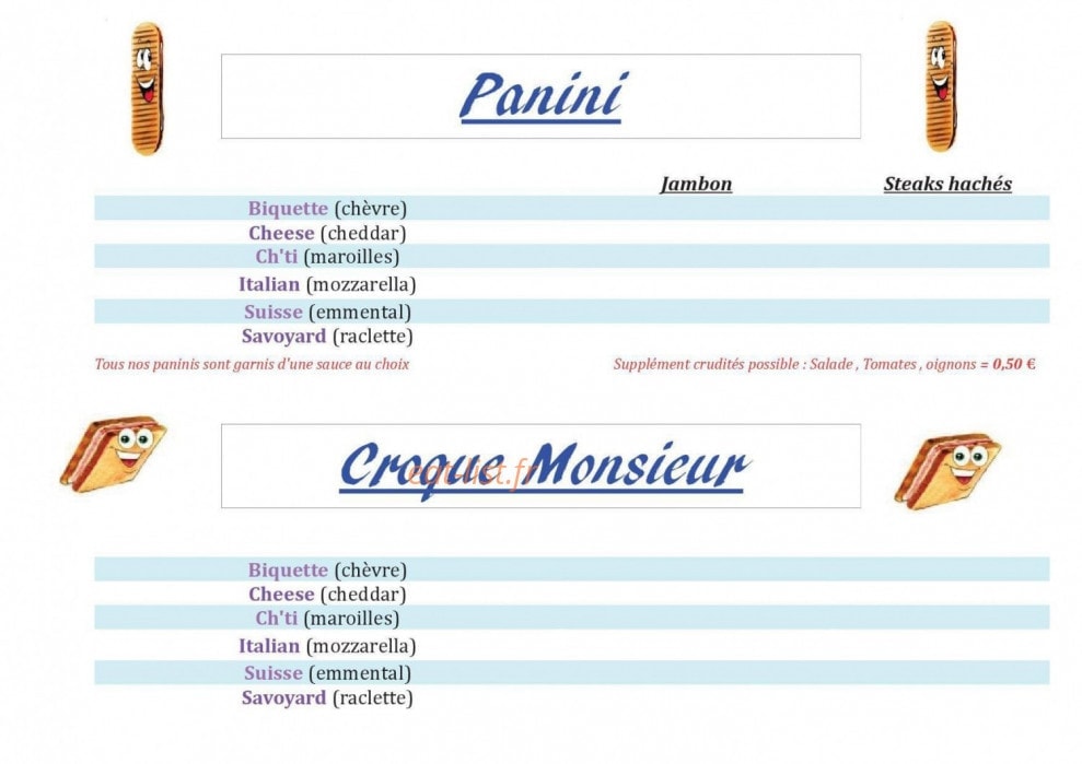 La Frit'cadelle Ch'Ti — carte page 3