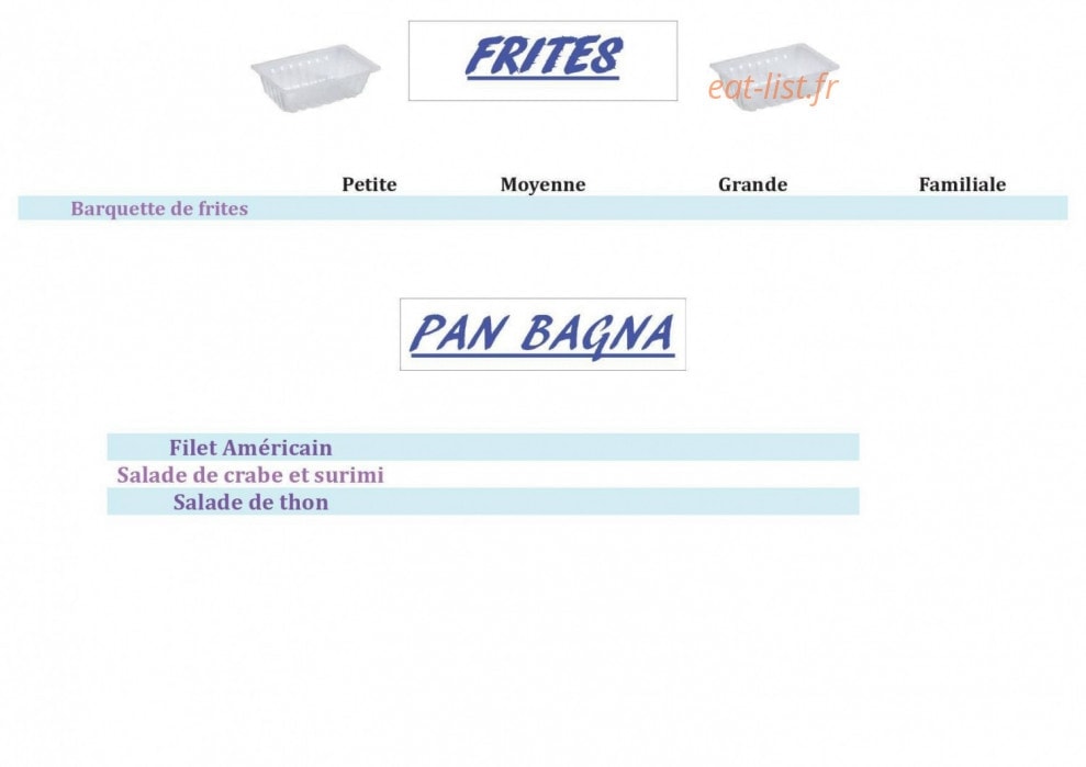 La Frit'cadelle Ch'Ti — carte page 2