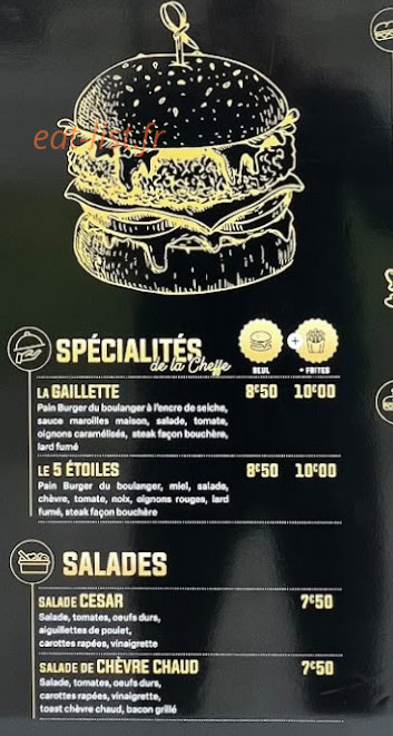 La frite 5 étoiles — carte page 3