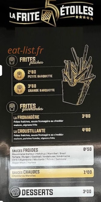 La frite 5 étoiles — carte page 6