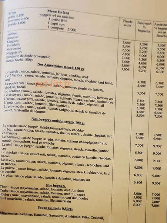 La frite des 7 vallées — carte page 2