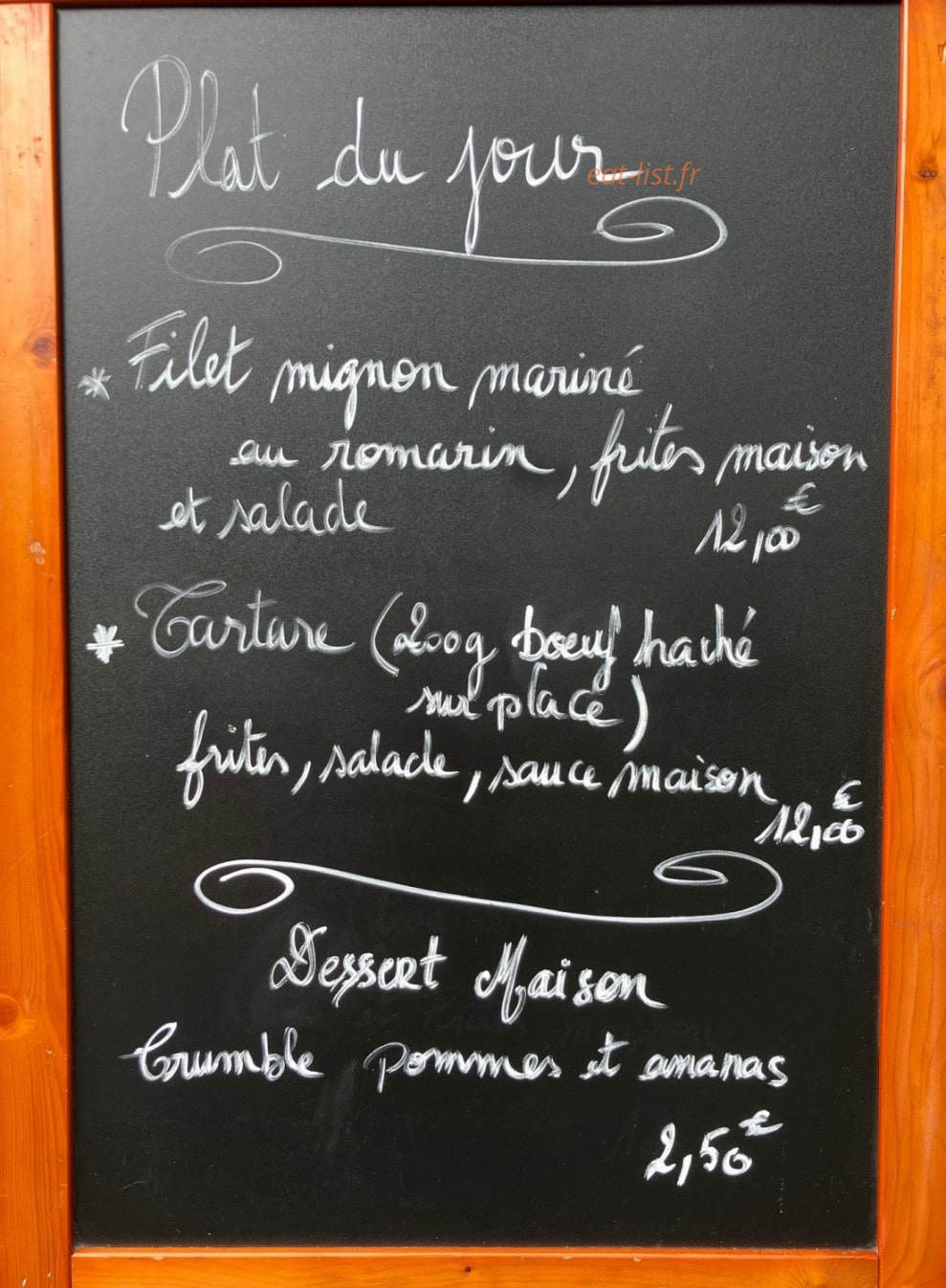 La Frite Pont Neuf — carte page 1
