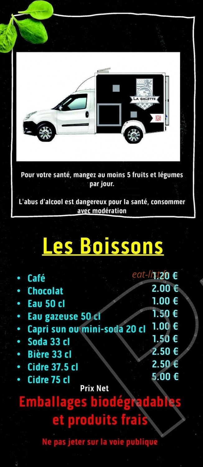 La Galette du Nord — carte page 2
