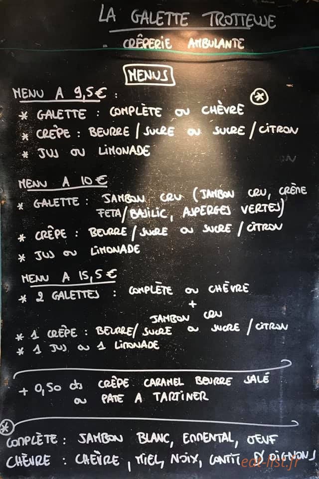 La Galette Trotteuse — carte page 1
