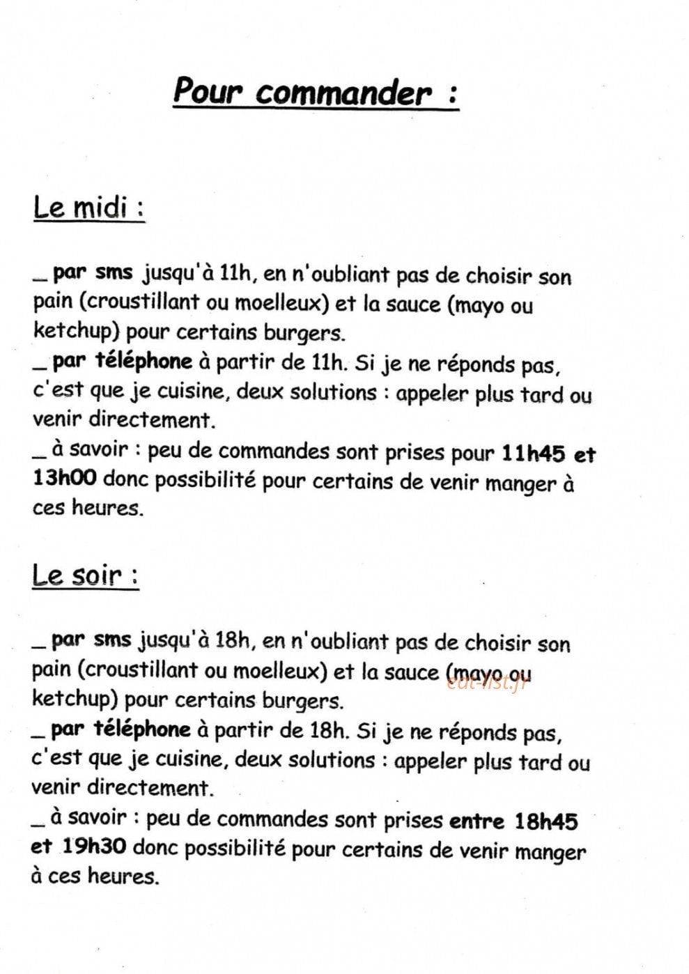 La Gargotine — carte page 1