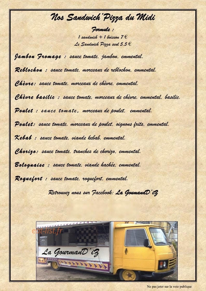 La Gourmand'IZ — carte page 4