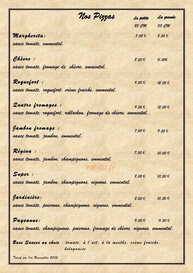 La Gourmand'IZ — carte page 2