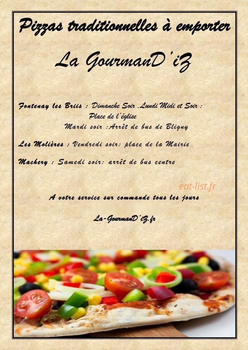 La Gourmand'IZ — carte page 1