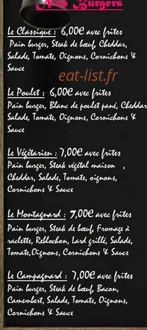 La grignotte snack — carte page 1