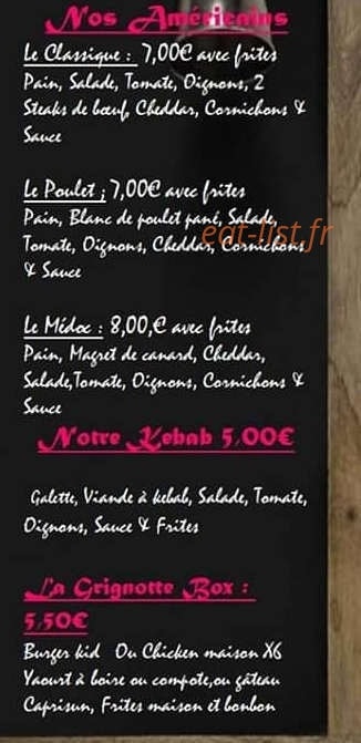 La grignotte snack — carte page 3