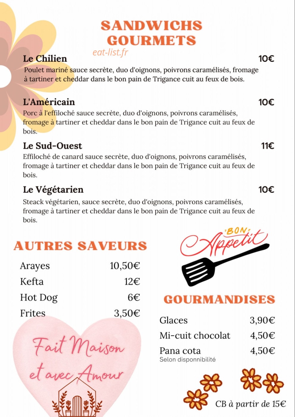 La Guinguette du Jabron — carte page 1