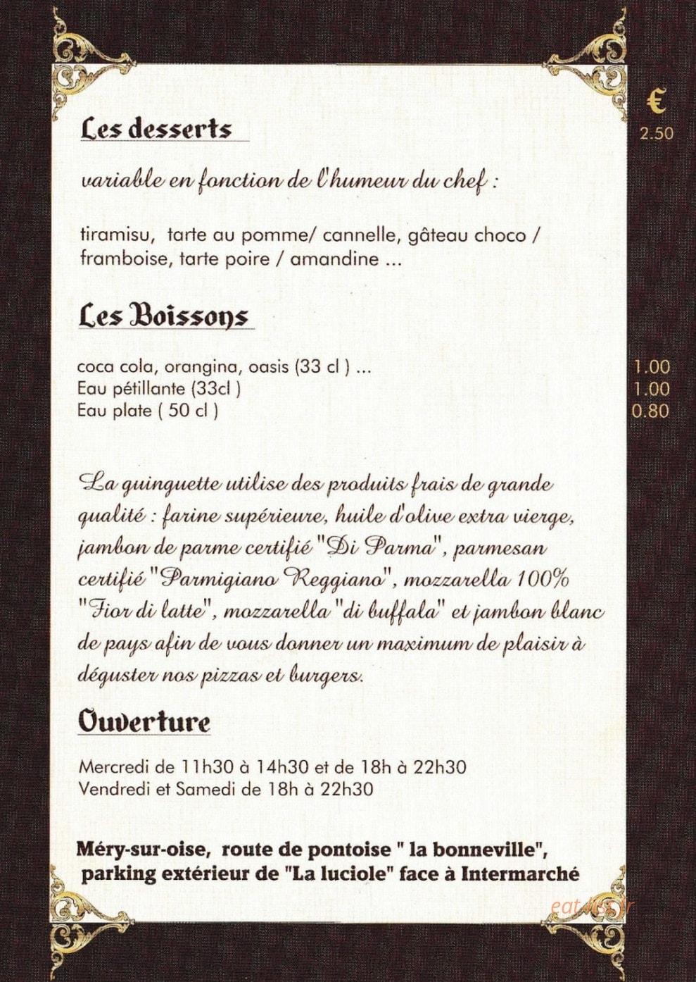 La guinguette — carte page 3