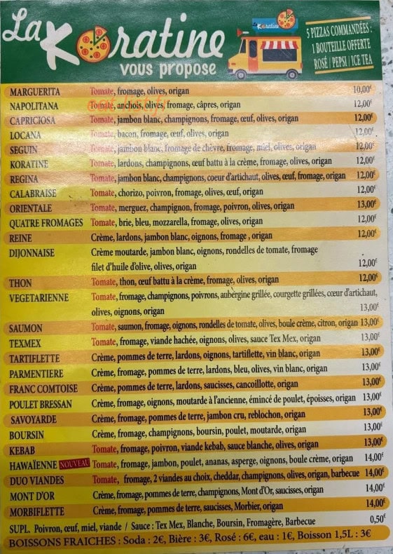 La Koratine — carte page 1