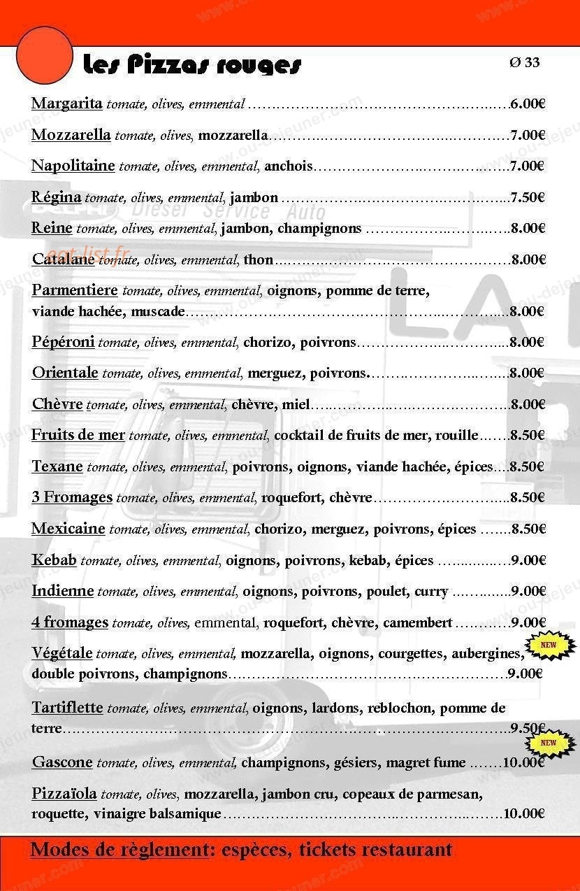 La Mia Pizza — carte page 2