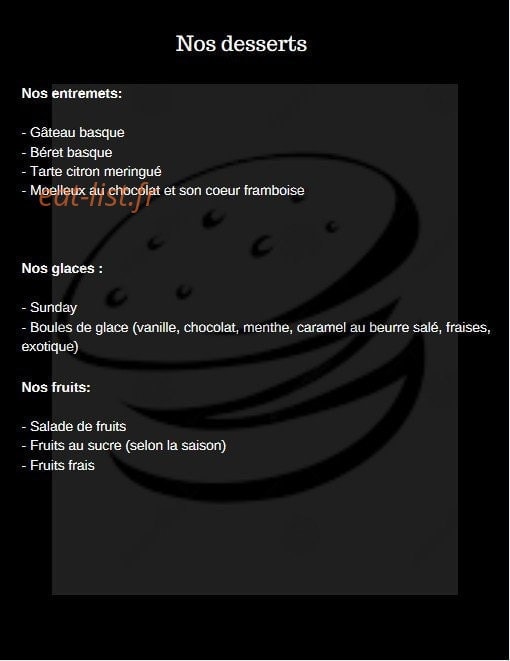 La Minute Burgers — carte page 2