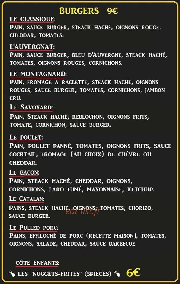 La mise en bouche — carte page 1