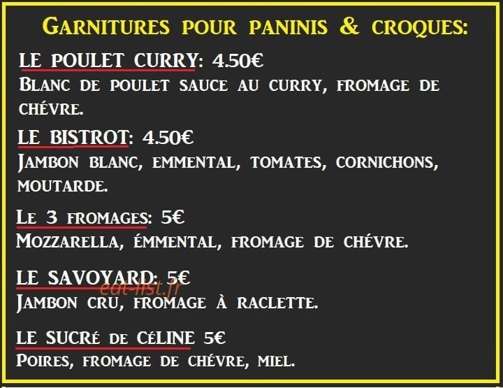 La mise en bouche — carte page 2