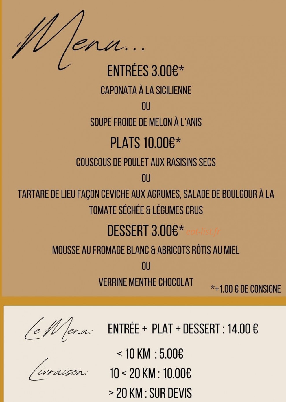 La Note Gourmande — carte page 2