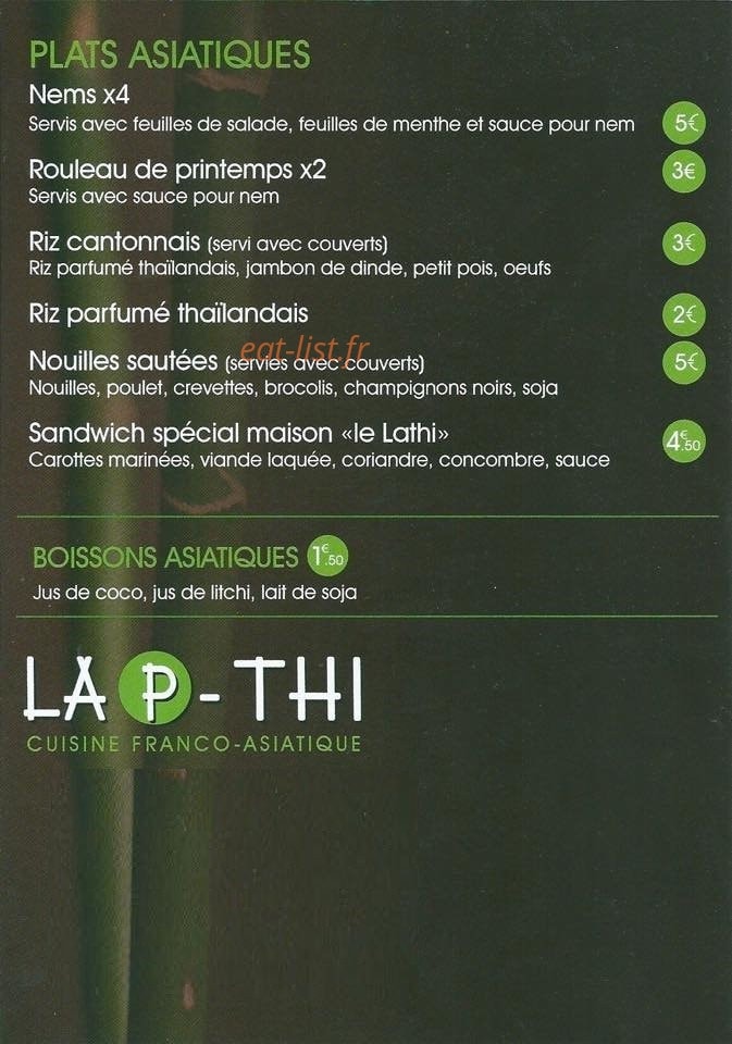 La P-THI — carte page 2