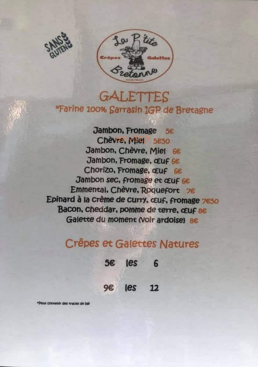 La P'tite Bretonne — carte page 2