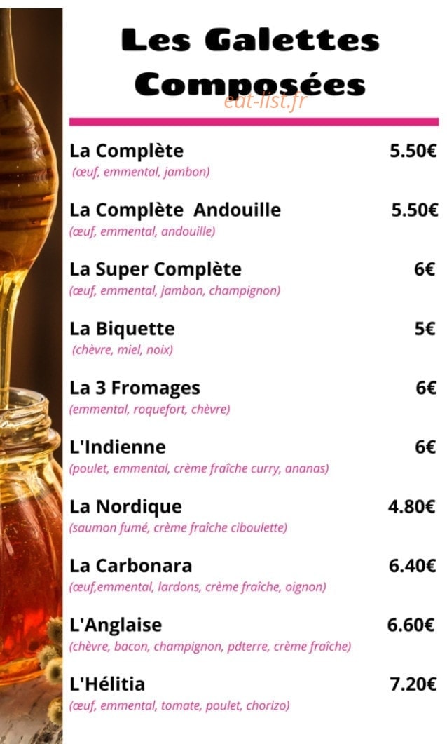 La p'tite crêperie d'hélitia — carte page 2