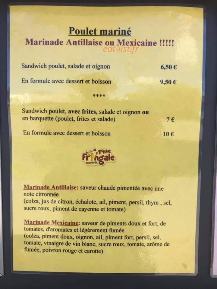 La p'tite fringale — carte page 3