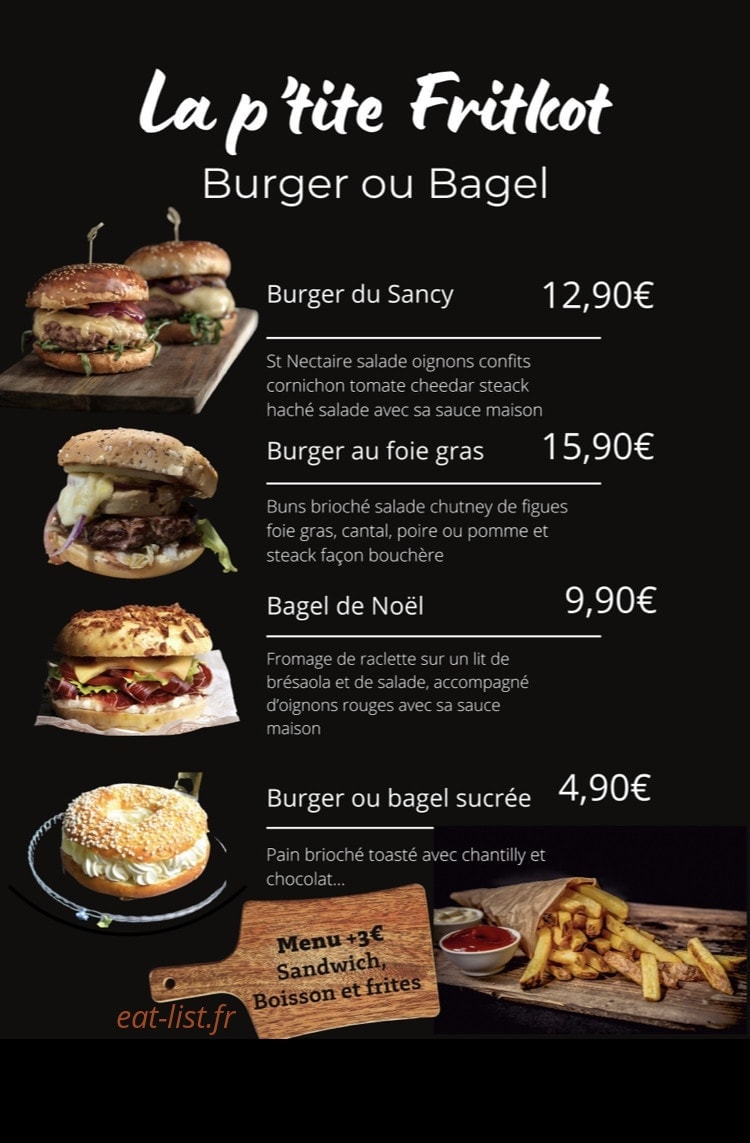 La p’tite Fritkot — carte page 1