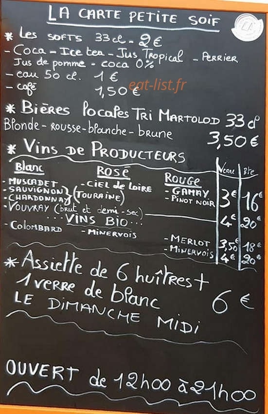 La P'tite Pause d'Anaïs — carte page 2