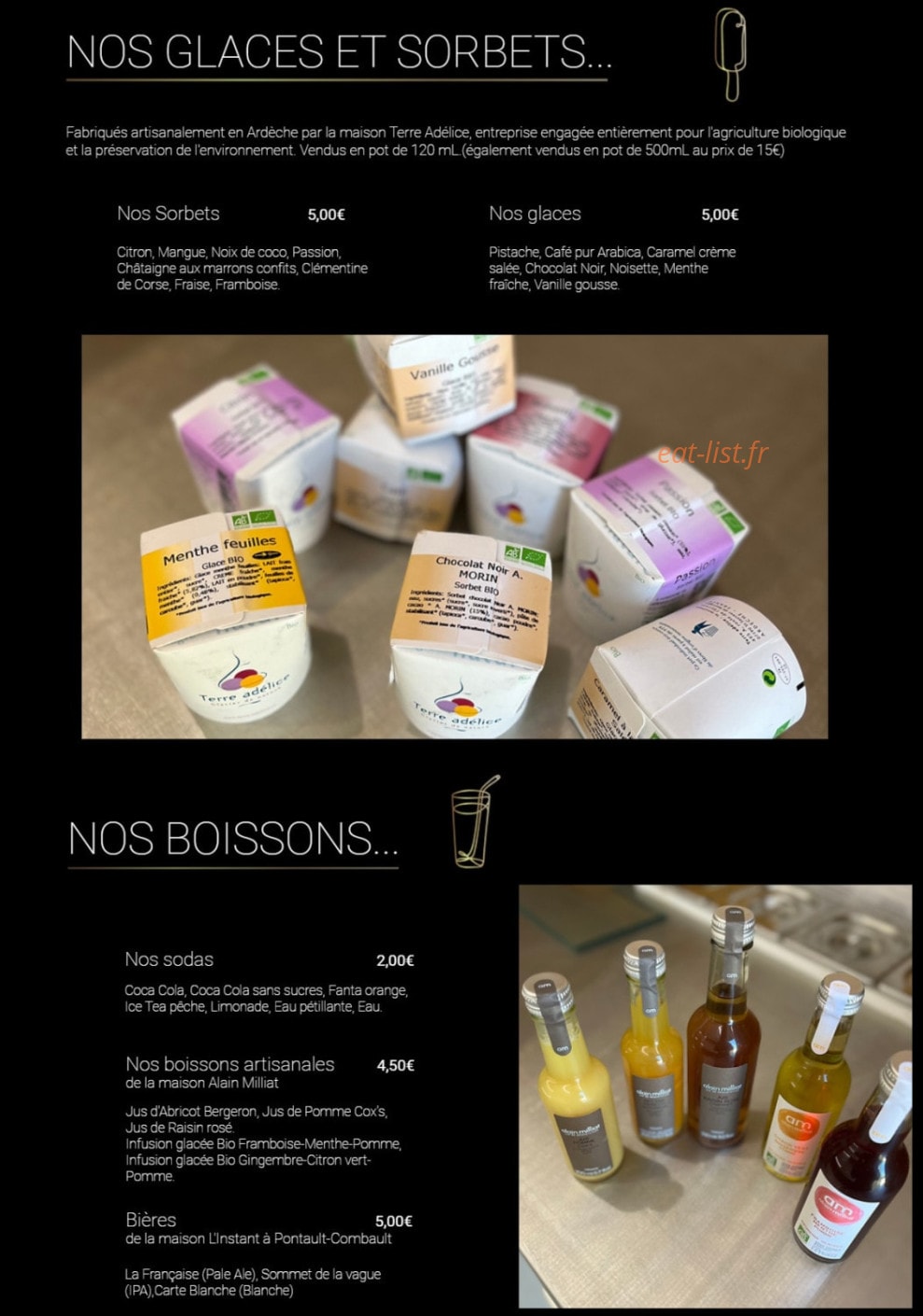 La Pastry Pizz' — carte page 3