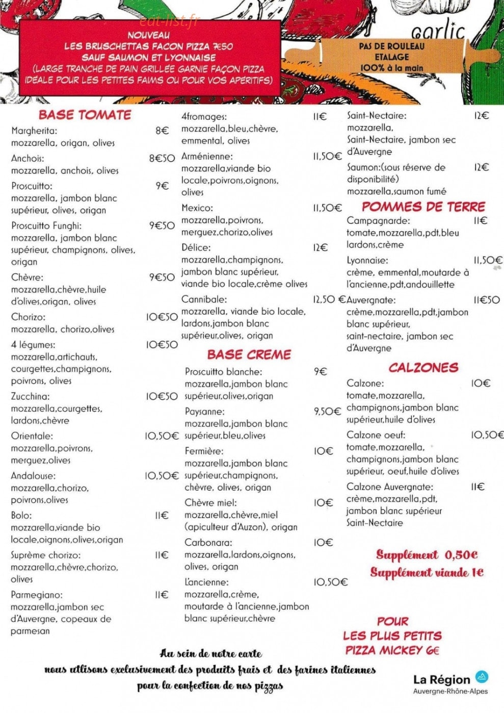 La Pat' à Marie — carte page 1