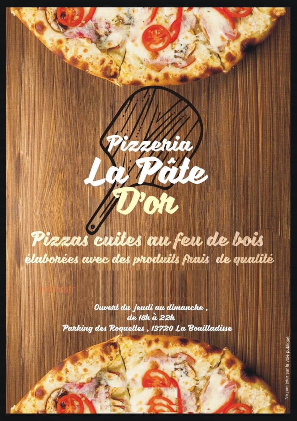 La Pâte D'or — carte page 1