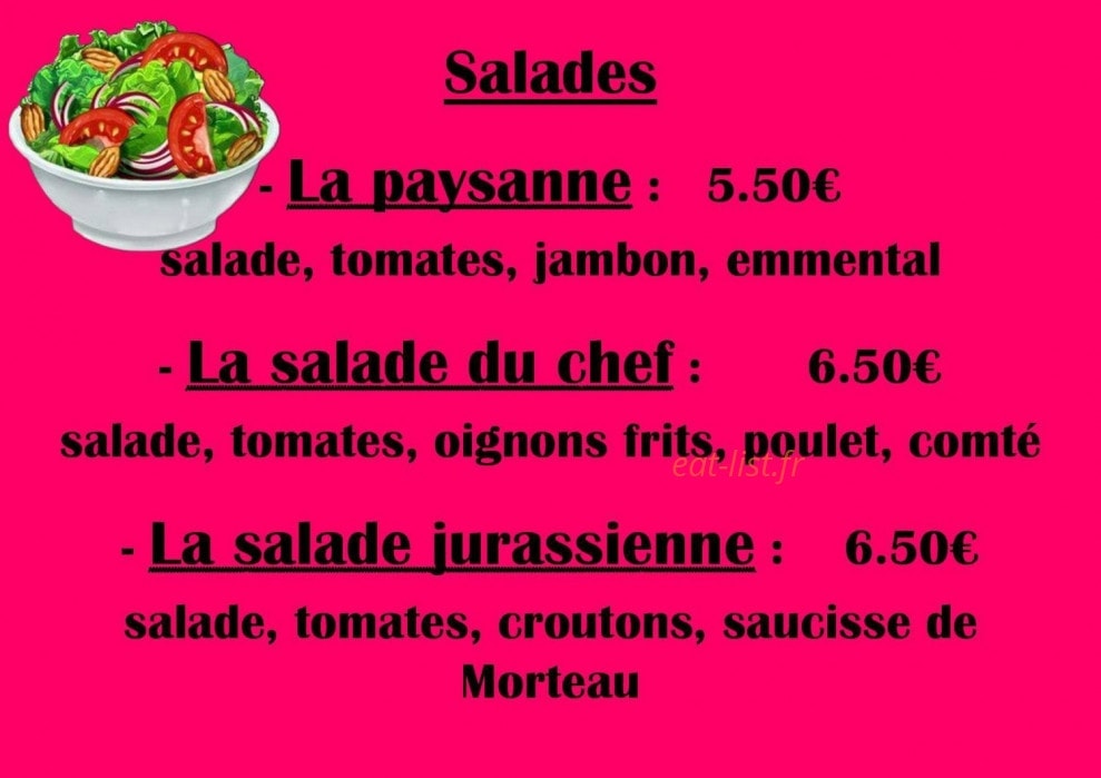 La pause gourmande — carte page 4