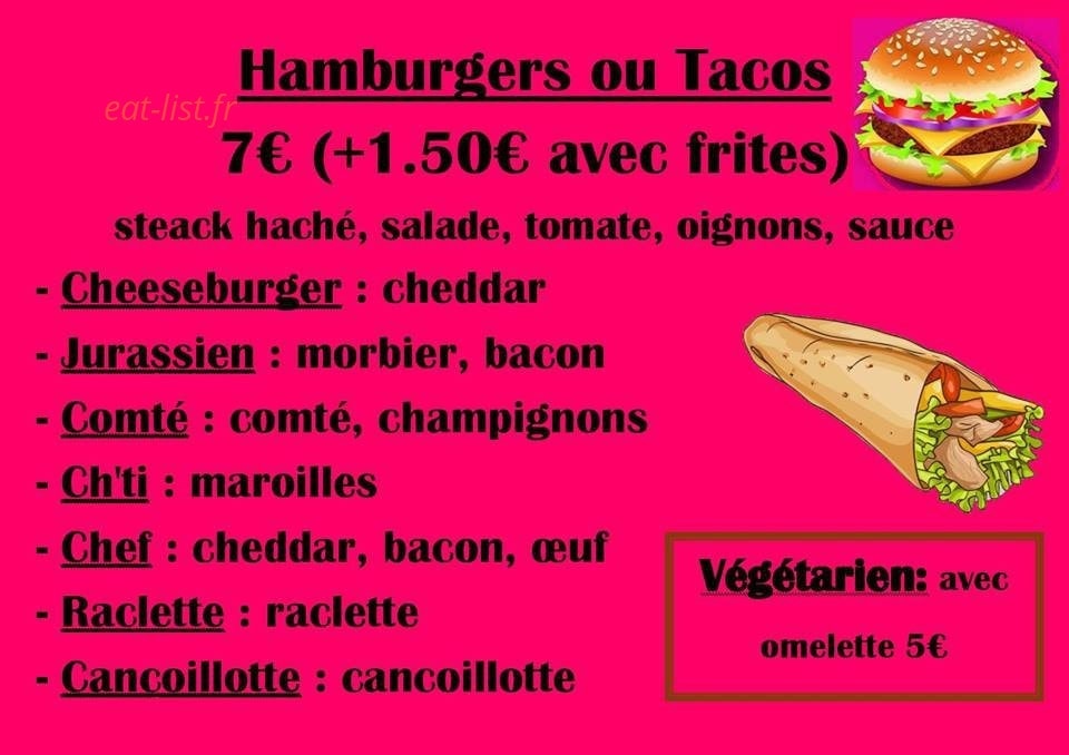 La pause gourmande — carte page 1