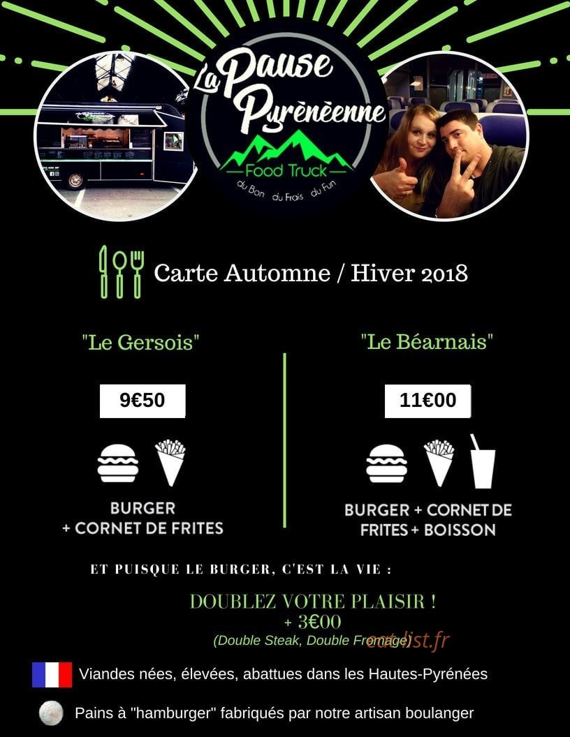 La Pause Pyrénéenne — carte page 1