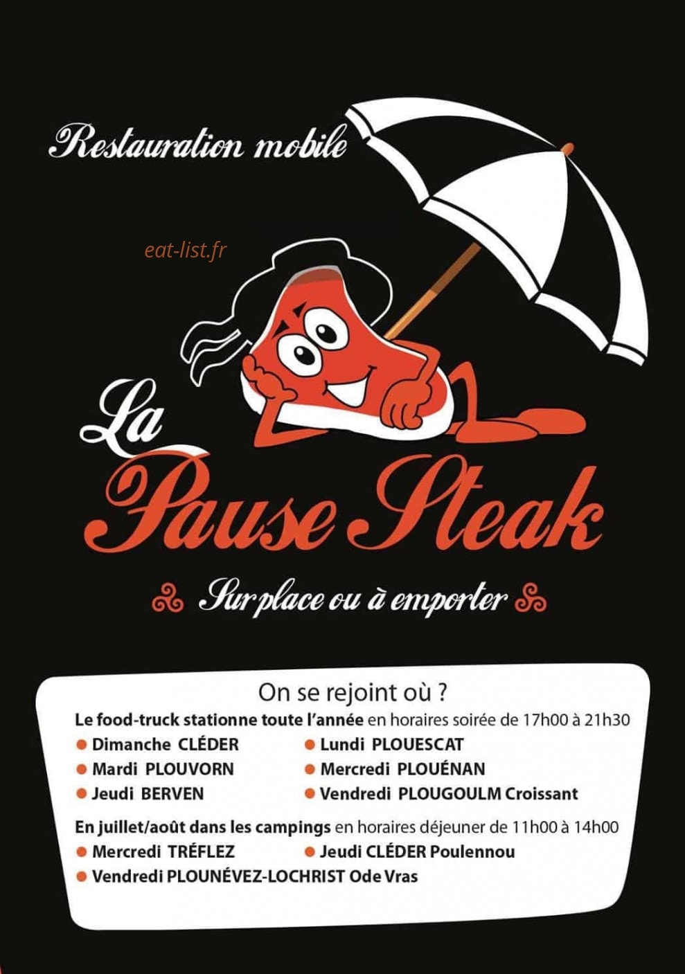 La Pause Steak — carte page 1