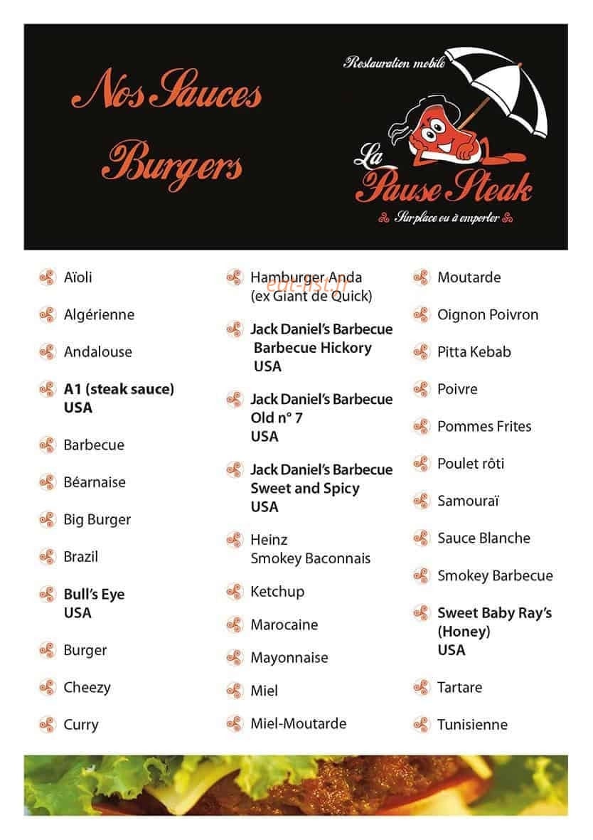 La Pause Steak — carte page 4