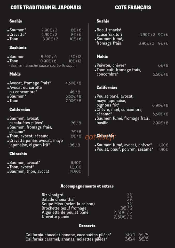 La Pause Sushi — carte page 2