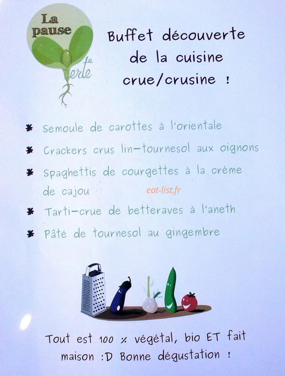 La Pause Verte — carte page 2