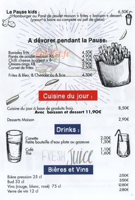 La Pause — carte page 2