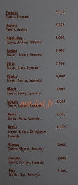 La Payotte Pizza — carte page 2
