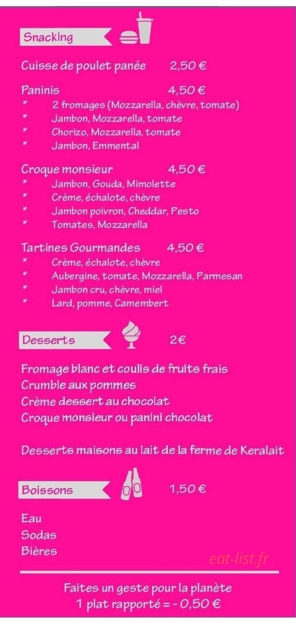 La Petite Cantine — carte page 3