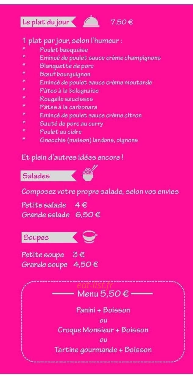 La Petite Cantine — carte page 2