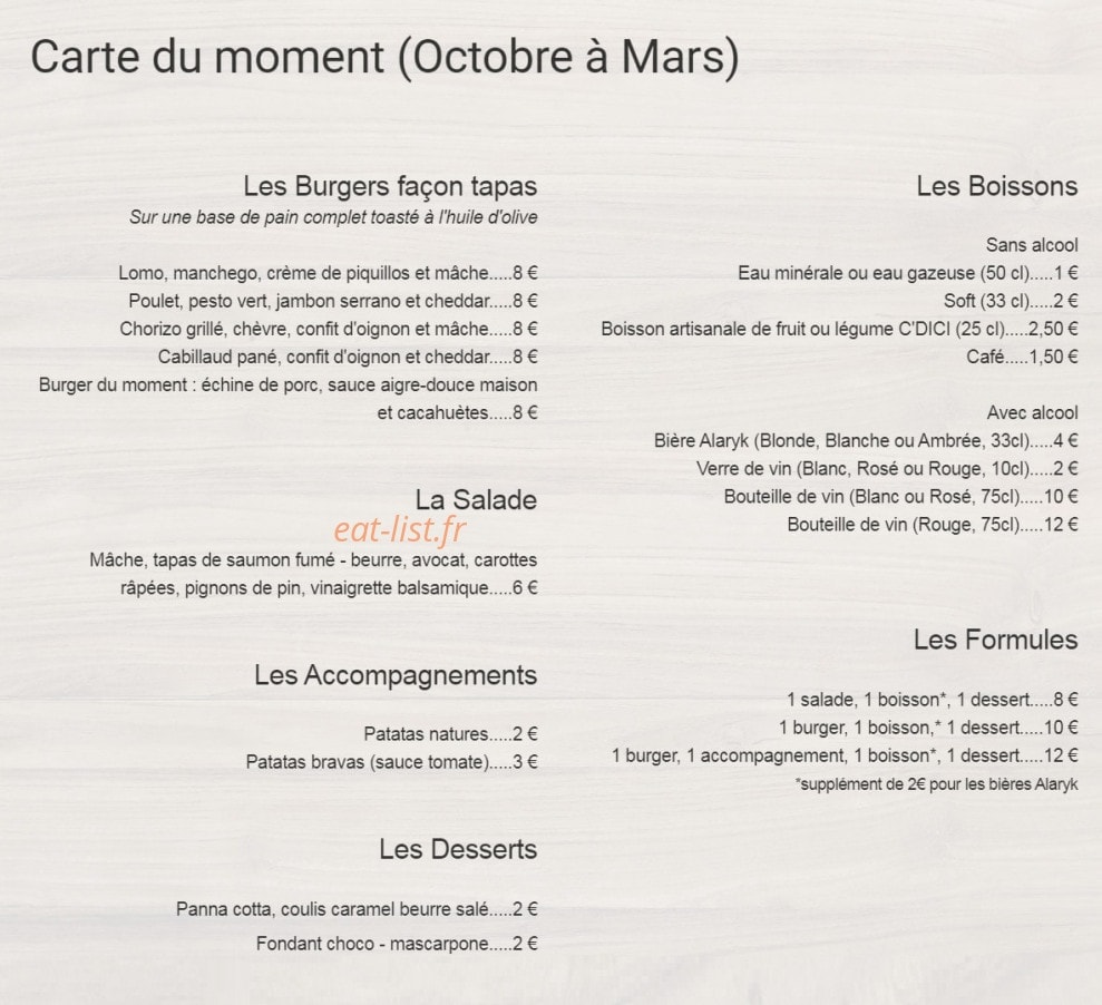 La Petite Ibérique — carte page 1