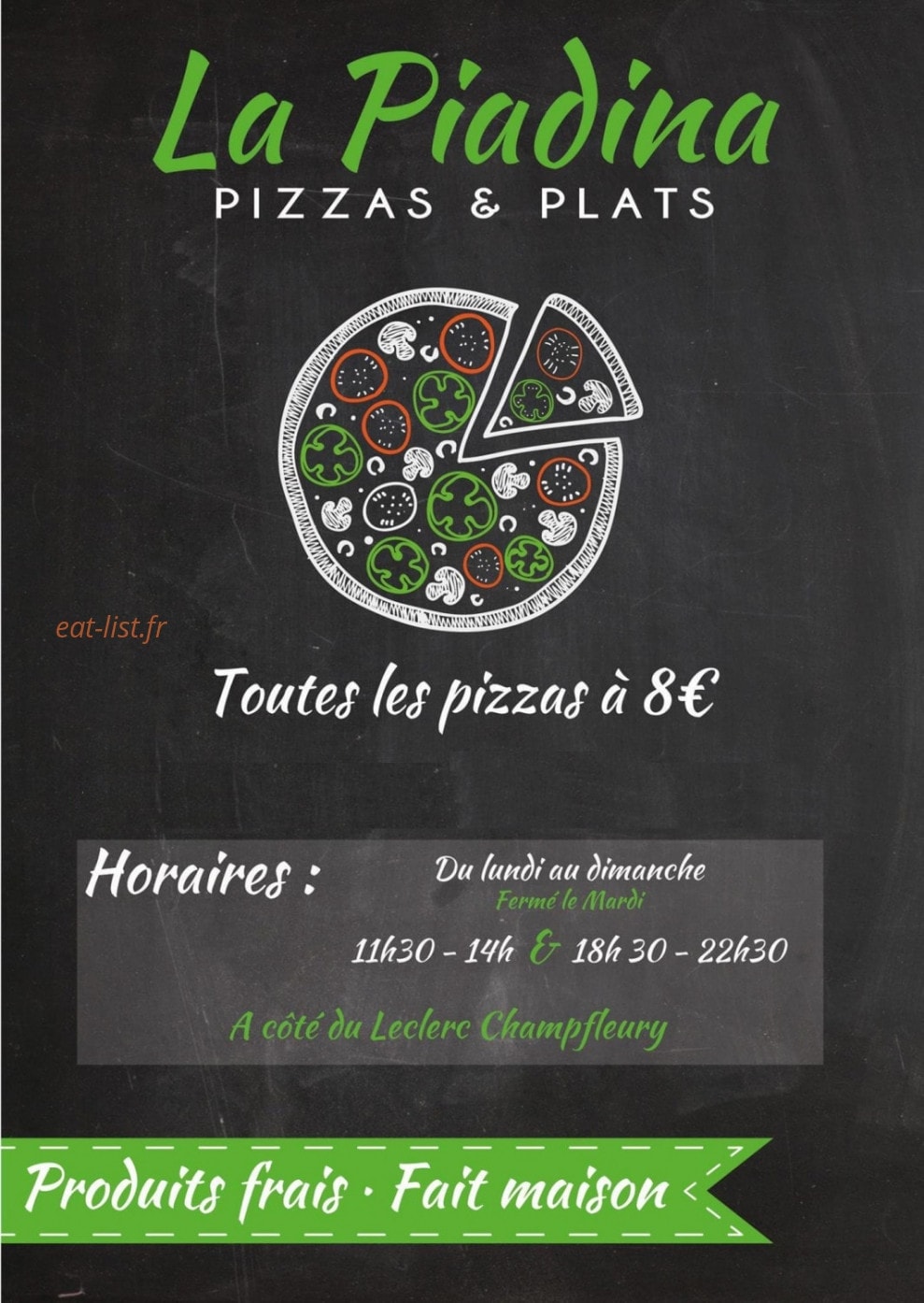 La Piadina — carte page 1