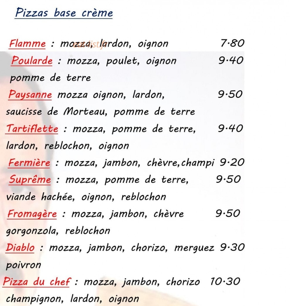 La Pizz'à Jess — carte page 3