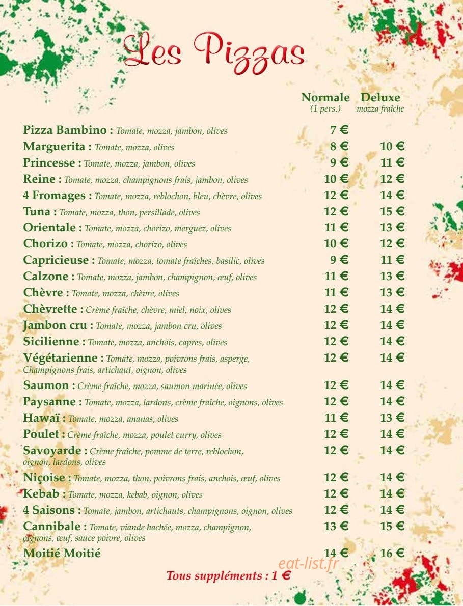 La Pizz' — carte page 2