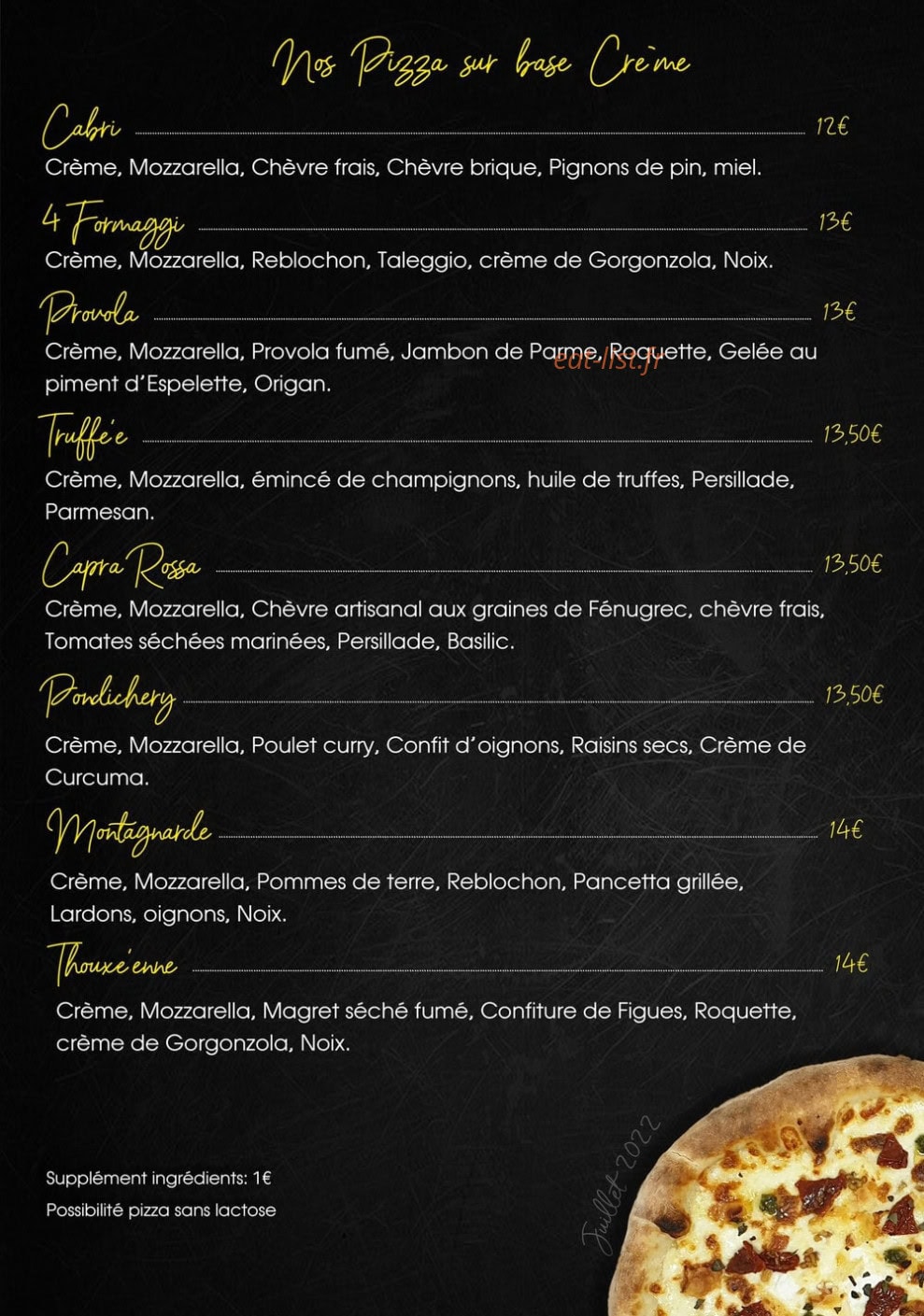 La Pizz' — carte page 2