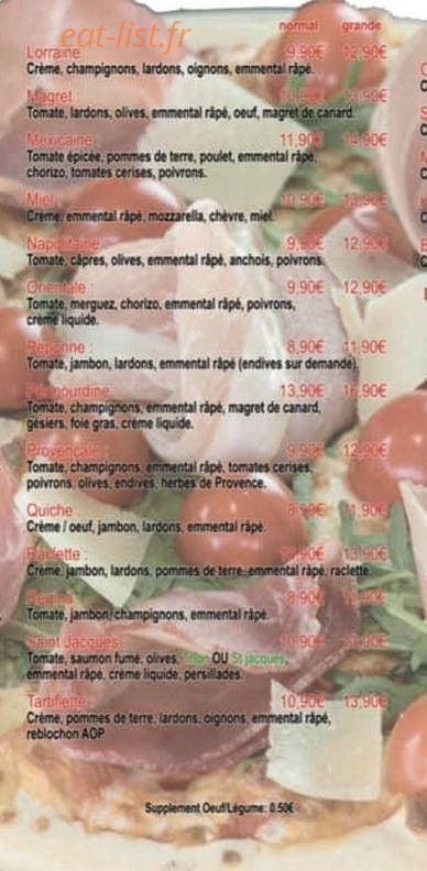 La pizza Bernardo — carte page 2